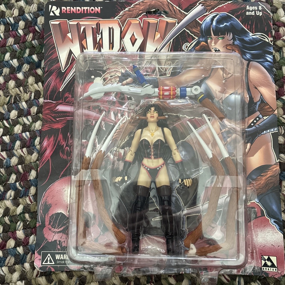 1998‎ Rendition WIDOW Spider Action Figure Avatar Comics Loose Complete